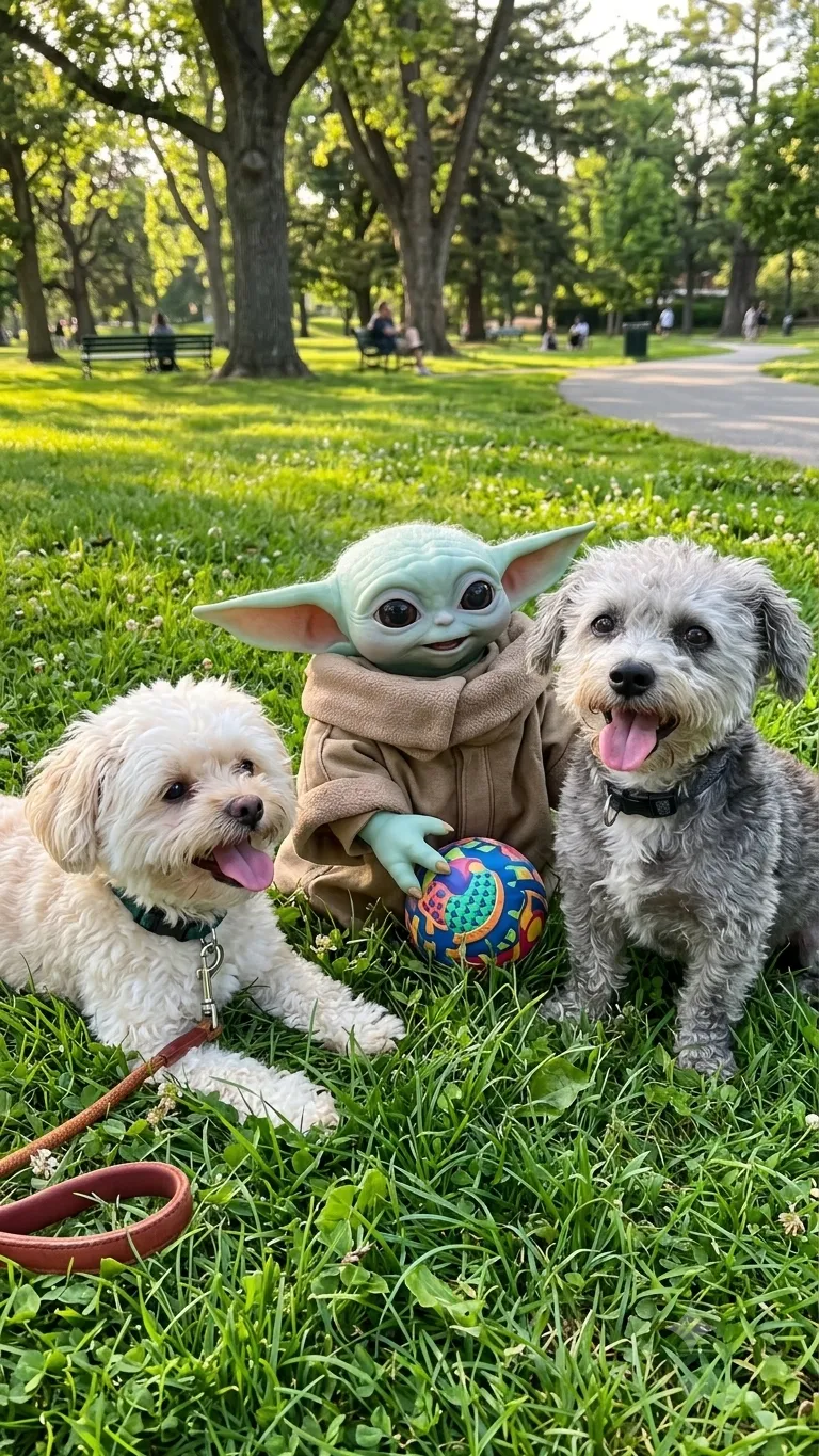 baby yoda and mojo
